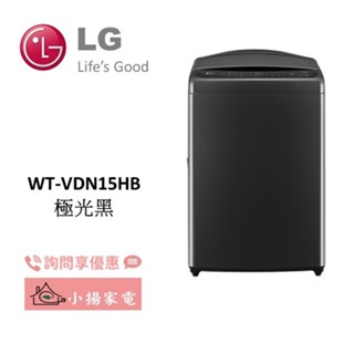 【小揚家電】LG 直立洗衣機 WT-VDN15HB有蒸氣 另售 WT-VDN15M無蒸氣 新機上市 (詢問享優惠)
