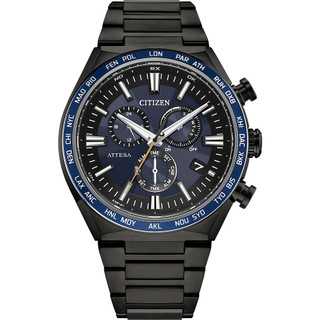 CITIZEN 星辰 ATTESA 時尚商務 鈦 光動能電波 計時手錶 男錶 CB5967-66L