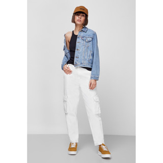 全新 吊牌未拆Levis 白色牛仔工裝九分褲 涼爽吸濕排汗 尺寸28