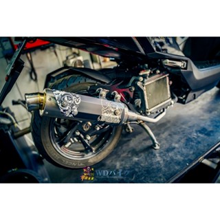 韋德機車精品 亞傑 PL1 骷髏排氣管 合法排氣管 合法砲管 鈦合金排氣管 亞傑排氣管 適用 MMBCU JETSL