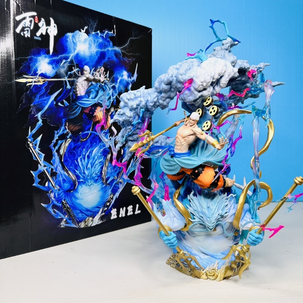 ✨台灣現貨✨巨無霸公仔+GK LS 萬雷 戰鬥雷神艾尼爾 動漫 響雷果實艾涅爾 擺件 公仔 空島 航海王 海賊王