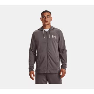 Under Armour 連帽外套 運動外套 RIVAL TERRY 外套 男 1370409-176 水洗灰