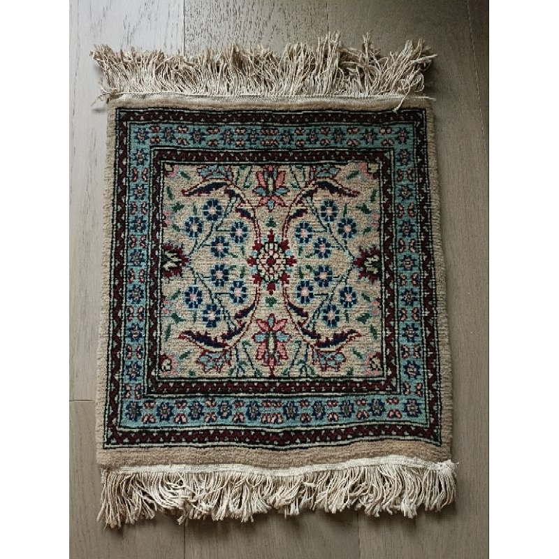 【二手】土耳其帶回 Kayseri 手工打結迷你地毯坐墊 turkish hand knotted rug