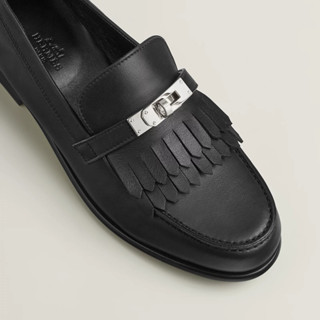 愛瑪仕Hermes Destin樂福鞋 Kelly釦 流蘇樂福鞋 黑37.5全新（37穿剛好）