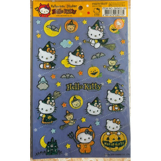 絕版收藏品～ Sanrio Hello Kitty萬聖節🎃系列亮粉貼紙