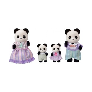 Sylvanian Families日本森林家族 人物家庭配件 溫馨熊貓家庭套組(熊貓*4 一家四口)家家酒玩具