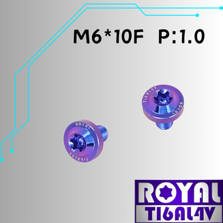 【瘋螺絲】ROYAL 鈦合金螺絲★ M6*10F P:1.0 飛碟頭螺絲★64鈦/正鈦/鈦合金螺絲★出貨附發票★幻彩藍