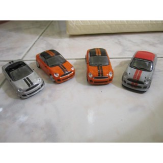 二手7-11超商玩具車CITY CAFE Mini Cooper 模型玩具車4入(2臺輪有缺件)