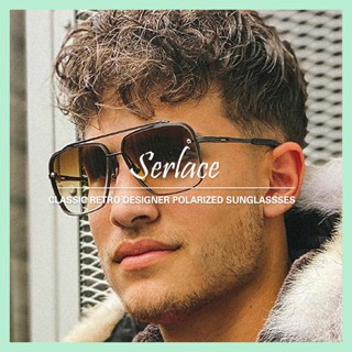 【現貨】Serlace男士偏光墨鏡 歐美風太陽眼鏡 復古明星同款大鏡框墨鏡 素顏墨鏡 抖音小紅書同款 潮流新款