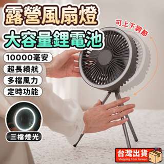 【🔥新北現貨 24h出貨🔥】露營風扇 三腳架風扇 露營風扇燈 吊扇燈 USB風扇 充電風扇 辦公室風扇 桌扇