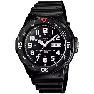 CASIO 卡西歐DIVER LOOK 潛水運動風手錶-黑x白 MRW-200H-1BV