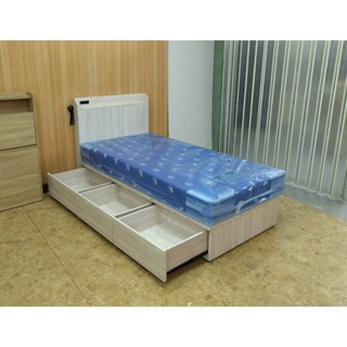 【SG居家美學】※限高雄市區※(SG4-702)3尺/3.5尺單人單邊.三抽.抽屜.加高床底.床架(高30cm)/床頭片