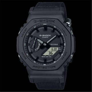 CASIO 卡西歐 G-SHOCK 街頭風格 八角電子腕錶- 霧黑款 (GA-2100BCE-1A) [秀時堂]