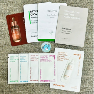 【彼位元】 innisfree 小樣 綠茶籽保濕精華 A醇淨膚超修護安瓶 維他命C淨亮精華 紅茶安瓶 火山泥面膜 試用包