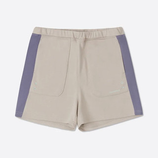 CONVERSE WORDMARK KNIT SHORT 短褲 女 米灰藍 10026790-A01