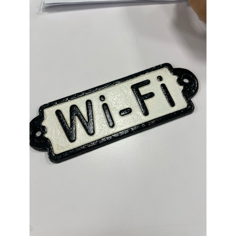 WIFI 鑄鐵告示牌 餐廳網路 無線wifi POSHLIVING 復古鑄鐵牌
