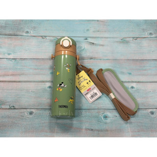 日本 THERMOS 膳魔師 不鏽鋼真空彈蓋式保冷 保溫杯 米奇綠色 JOI-501DS-G 500ml 兒童水壺