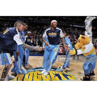 【丹佛金塊進攻萬花筒】Carmelo Anthony 官方著用 金塊 Warm up jersey Size: L