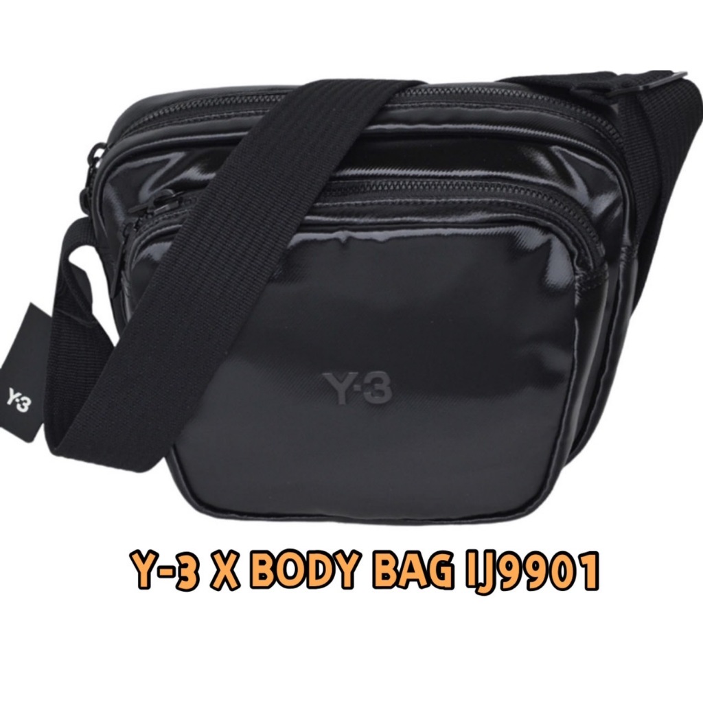 全新正品Y-3 X BODY BAG IJ9901 山本耀司 Y3經典Logo 高質感金屬光澤 斜側背包 斜側包 黑色
