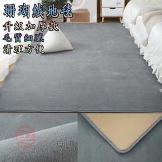 北歐珊瑚絨地毯 純色地毯 升級加厚地毯 地墊 簡約風地毯 客廳房間地毯 絨毛地毯 床邊地墊 絨毛地墊 防滑地墊 床邊地毯