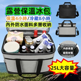 【臺灣現貨】🚝大容量保溫袋加厚防水戶外露營野營保溫冰包冰袋野餐包 大容量便當包飯盒蛙口手提包保冰袋 大號便當包 保溫包