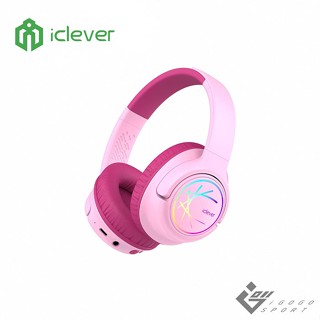 iClever BTH18炫光無線兒童耳機/ 粉紅 eslite誠品