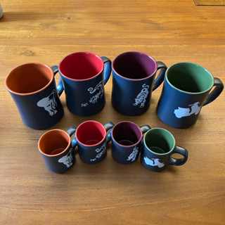 星巴克 2019咖啡標籤 馬克杯/Espresso杯組 （科莫多龍、蘇門達臘虎、偉士牌、肯亞象）