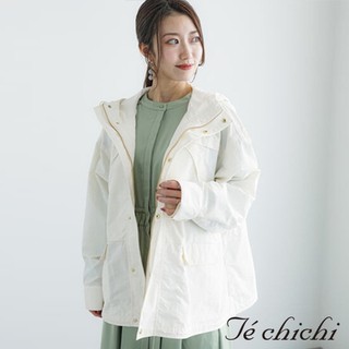 Te chichi 休閒寬鬆雙口袋尼龍連帽外套(FC41L0Y0480)