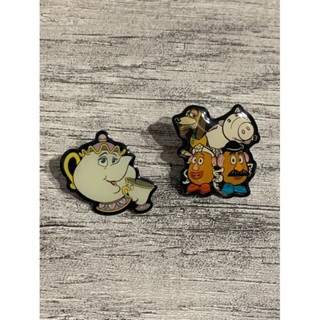 日本 SHO-BI × 迪士尼 茶褒太太 茶杯阿奇 茶壺媽媽 玩具總動員 蛋頭先生 彈簧狗 火腿 胸章 別針
