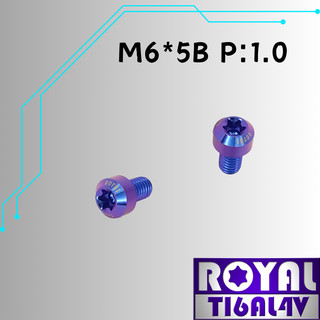 【瘋螺絲】ROYAL 鈦合金螺絲★ M6*5B P:1.0 錐形螺絲★64鈦/正鈦/鈦合金螺絲★出貨附發票 ★幻彩藍
