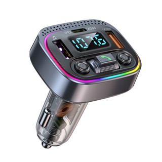 【YORI優裡】汽車透明車充 PD20W+QC18W 車用藍芽MP3音樂撥放器