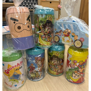 可樂罐存錢桶/三眼怪/航海王/蠟筆小新/（不含玉米棒）/Hello Kitty鐵桶（不含內容物）