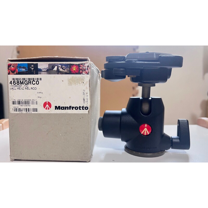 二手商品 Manfrotto 468MGRC0 鎂合金 氣閥式 球形雲台 468MG RC0快拆系統