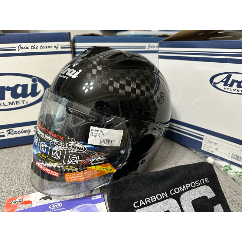 全新Arai Vz ram SRC 4/3 Carbon