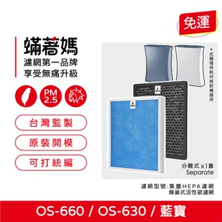 適用 OSIM 藍寶 uAlpine 濾淨森活家 空氣清凈機 OS-660 OS630 OS-630 集塵HEPA濾網