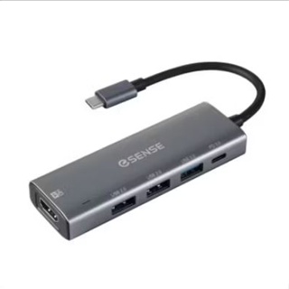 ☆僅拆封試用☆ESENSE 逸盛 H546 Type-C/USB3.0/USB2.0/HDMI/PD3.0 HUB集線器