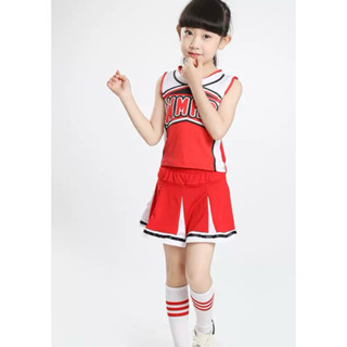 🌹手舞足蹈舞蹈用品🌹紅色兒童啦啦隊服裝$350元
