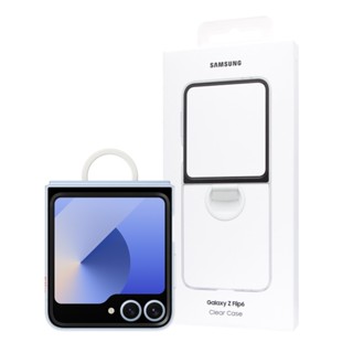 SAMSUNG 原廠 Galaxy Z Flip6 透明保護殼 附指環扣【盒裝】EF-QF741