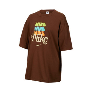 NIKE 中童 上衣 圓領 短袖 T恤 DF SS TEE OS GCEL 舒適 咖啡 HM4592259