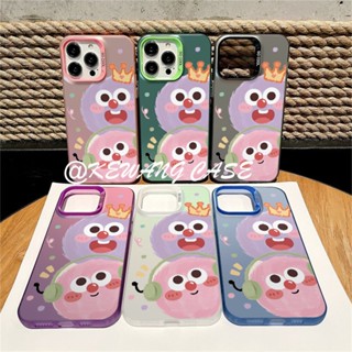 卡通iPhone11 12 13 14plus 15 16Pro max手機殼 塗鴉粉紫小球 蘋果XSMAX XR保護殼