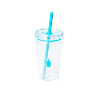 Blue Bottle 藍瓶 吸管杯 冷水杯 飲料杯 冷飲杯 隨行杯 454ml【Fashion SPLY】
