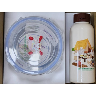 威健~柴語錄禮盒組~臺灣製~密扣式玻璃保鮮盒700ml+雙層隔熱玻璃瓶300m~2024年~股東會紀念品