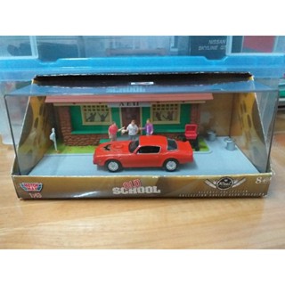 小賠錢賣 MOTORMAX 1/43 場景 美國 美式場景 old school 老學校 微縮場景 模型車