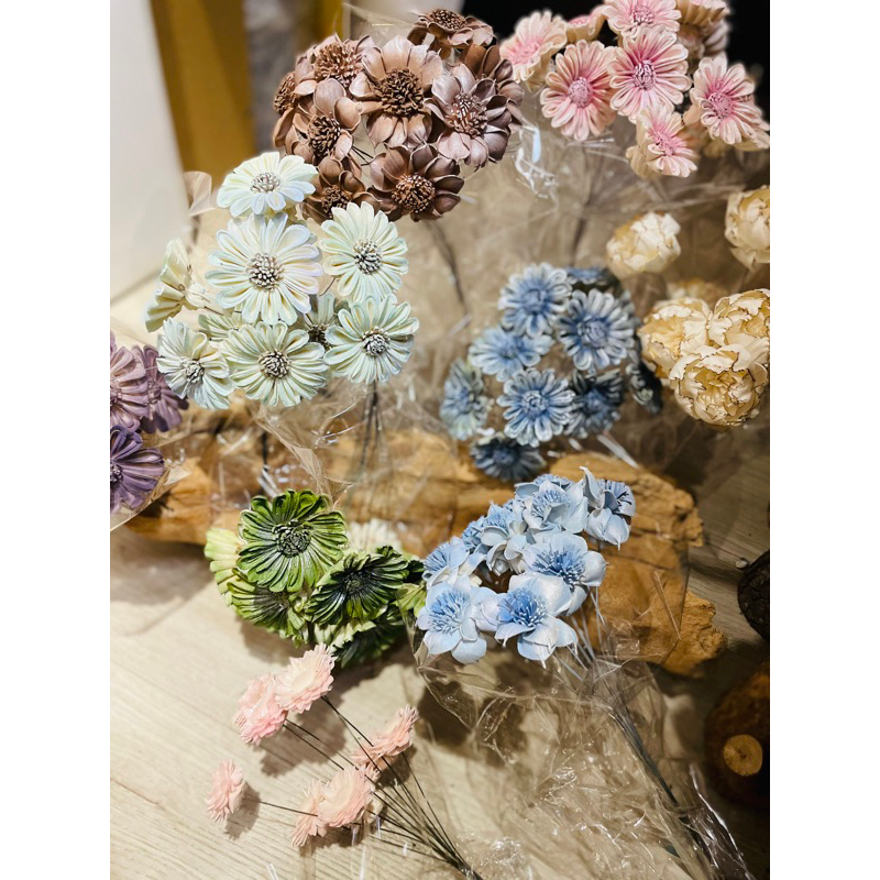 #JM花草夢 竹北#進口索拉菊#兔耳索拉菊#索拉玫瑰##銀灰色調索拉玫瑰#桔梗/索拉大玫瑰/平原玫瑰/乾燥花/不凋花