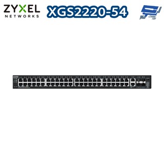 昌運監視器 ZYXEL 合勤 XGS2220-54 48埠GbE L3存取交換器6埠10G 100/1000 Mbps