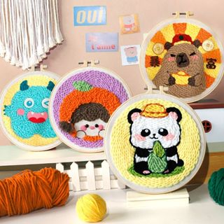 戳戳繡 俄羅斯戳戳繡 俄羅斯刺繡 戳戳畫 毛線畫 diy 手作材料包 毛線戳戳樂 搓搓繡 毛線刺繡畫 戳戳樂 材料包