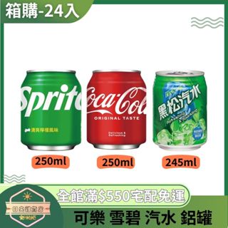 【日央雜貨店】蝦皮代開發票 雪碧 可口可樂 易開罐 250ml 24入 黑松汽水245ml 可樂 雪碧 碳酸飲料 汽水