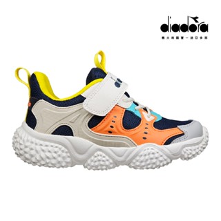 DIADORA 童鞋 中童生活時尚運動鞋 DA13151 藍灰黃 跑步鞋 慢跑鞋 休閒鞋 運動鞋 官方旗艦店