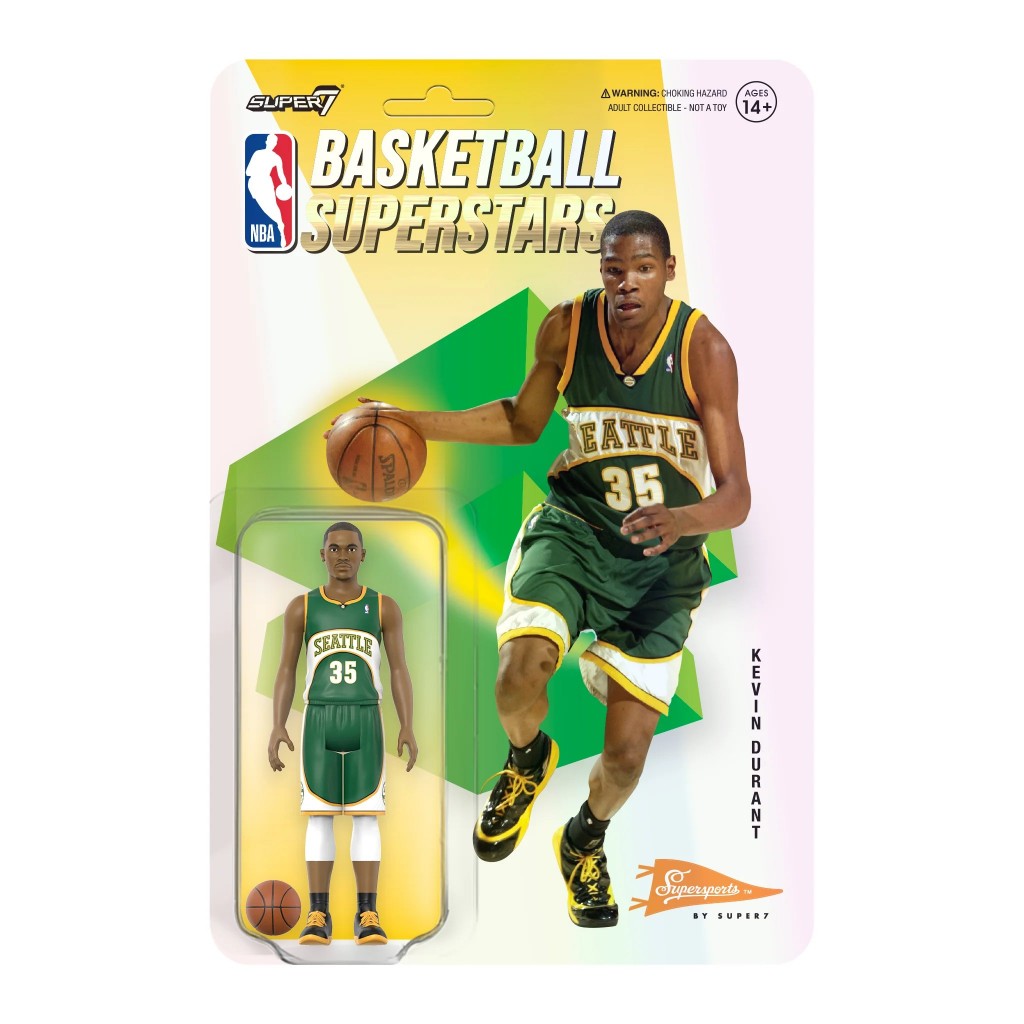 Super7 NBA W1 Hardwood Classics Kevin Durant 西雅圖 超音速 新秀 吊卡