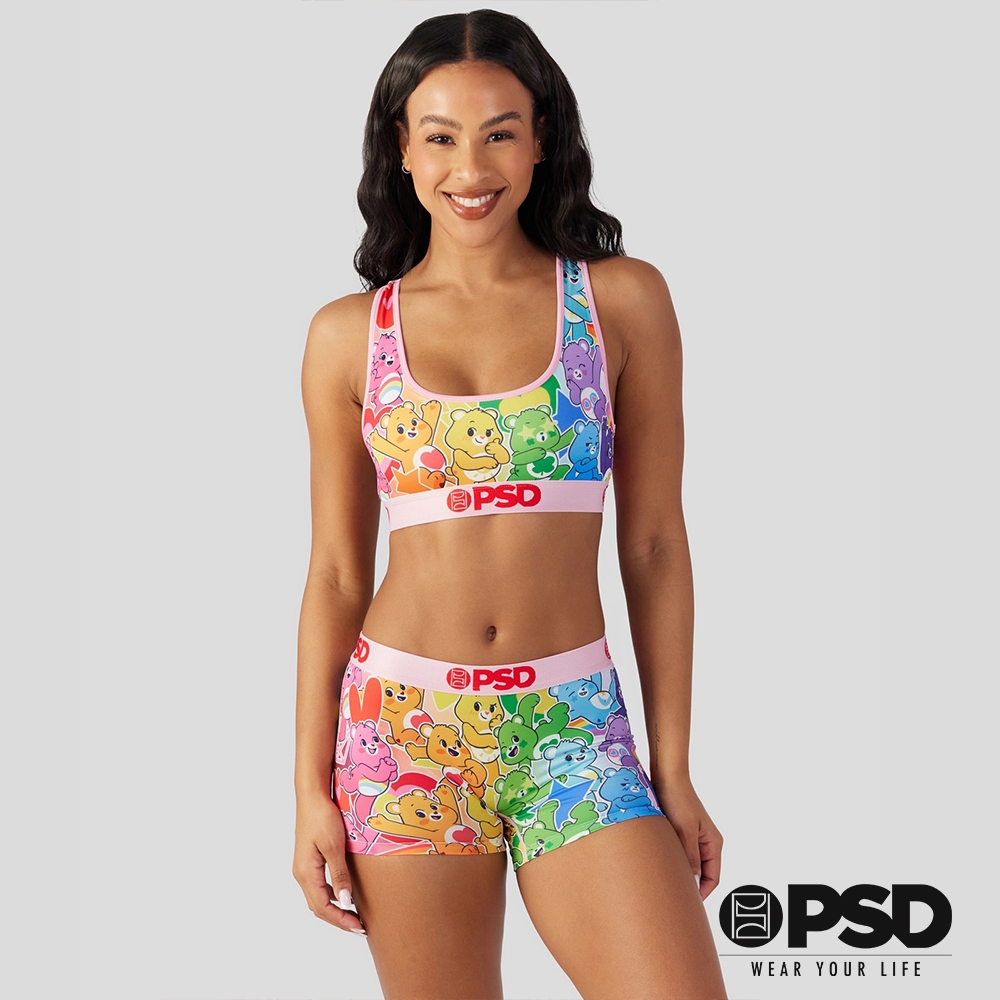 【PSD Underwear】CAREBEARS-短版背心-彩虹熊-粉色